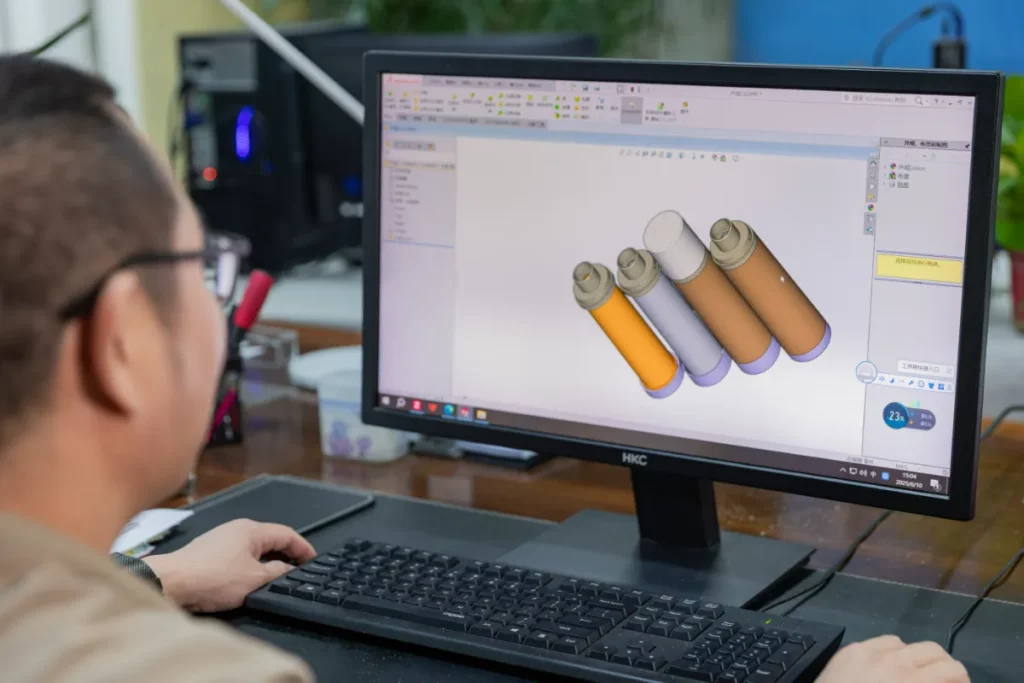 Airless Bottle Drawing Design